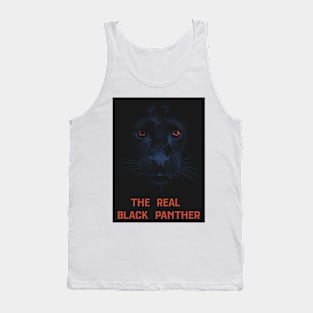 The Real Black Panther Graphic Art RED Tank Top